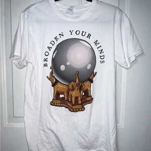Gildan White Tee with Crystal Ball Design